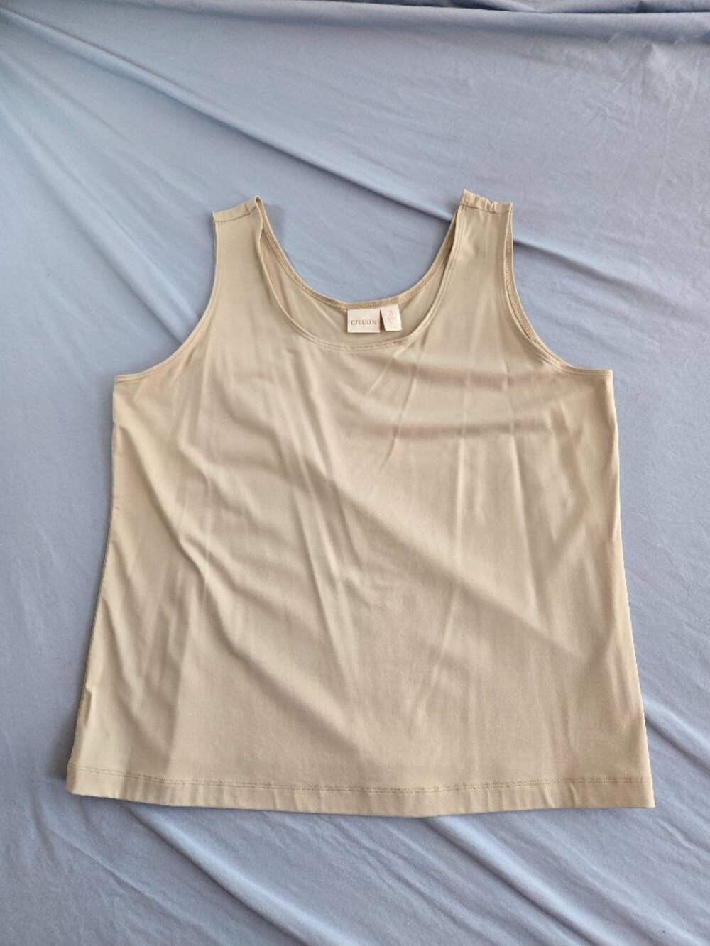 Chicos Women's Size 3 Beige Tank Stretch